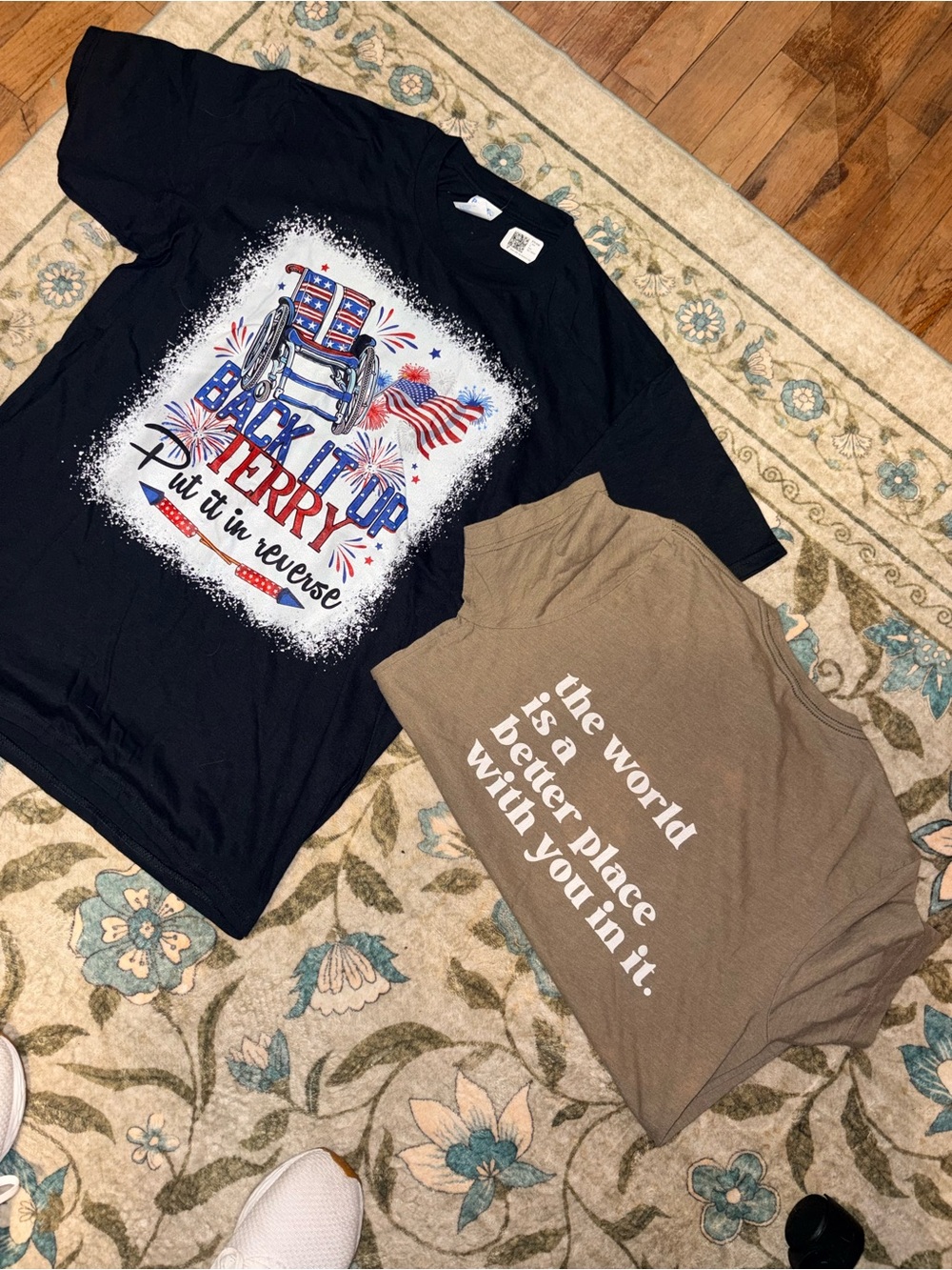 Black Short Sleeve Patriotic Graphic Tee - Unbranded